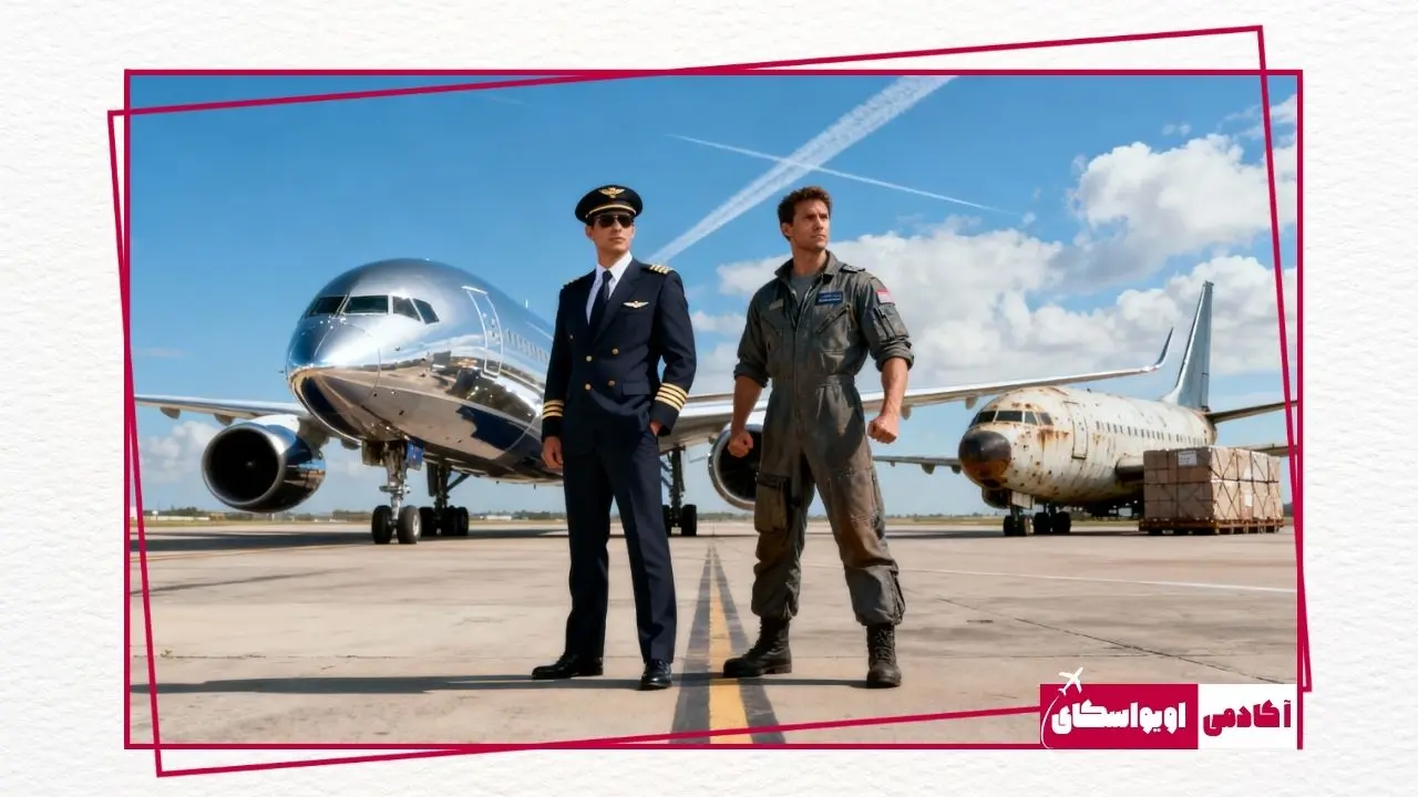 ۳ تفاوت خلبان هواپیمای مسافربری و باری