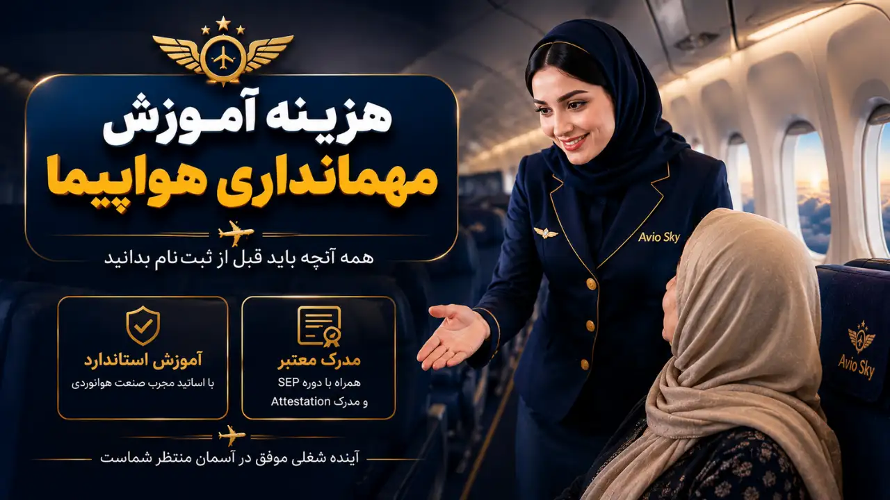 هزینه آموزش مهمانداری هواپیما