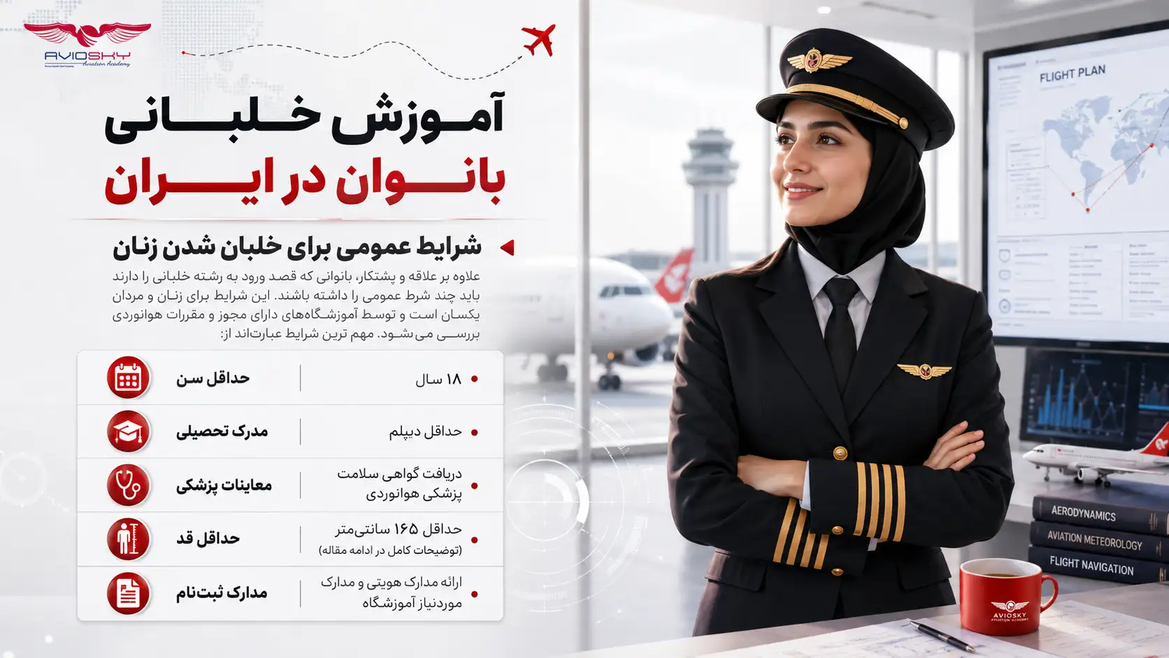 شرایط خلبان شدن زنان